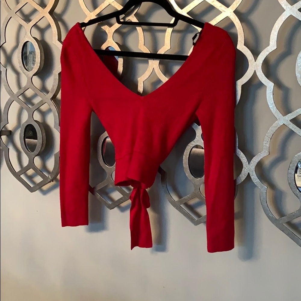 Long sleeve crop sweater